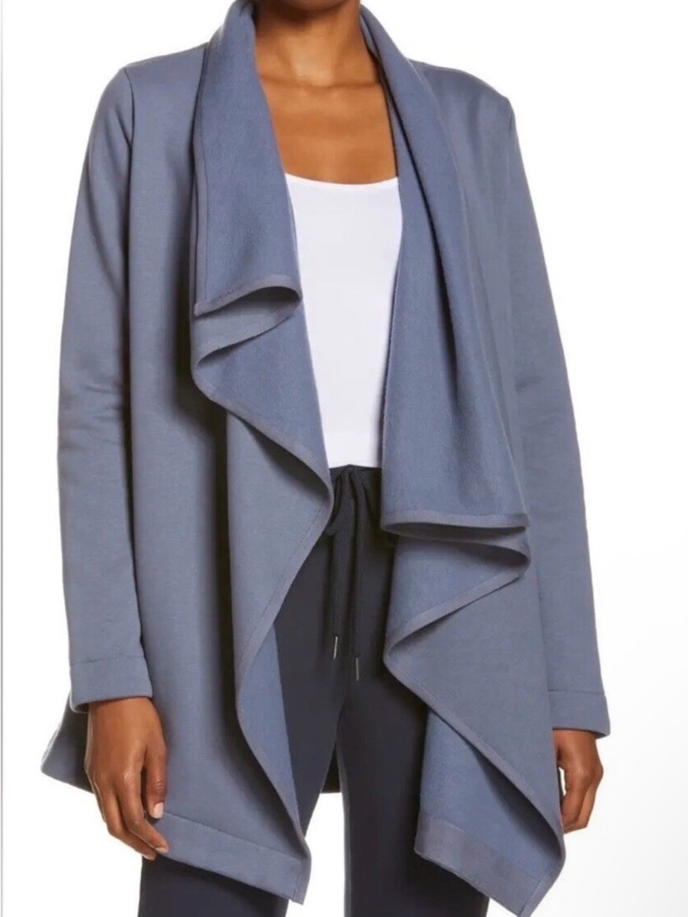 UGG Janni Fleece Blanket Cardigan Small- Steel Blue